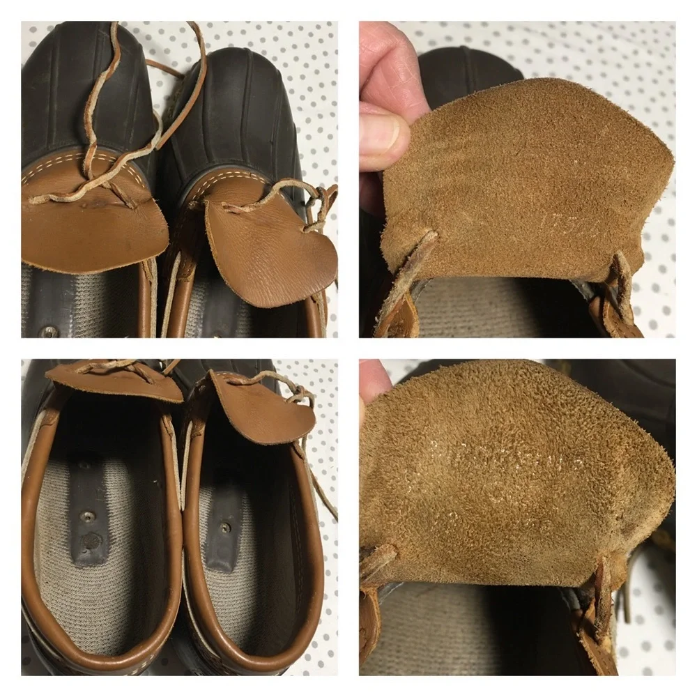 Vtg L.L. Bean Boots Moc original Duck Maine low top rubber waterproof brown